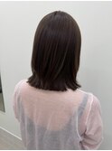 大人ガーリー/ダークアッシュ/似合わせカット/ミディアムレイヤ