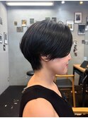 【c17】髪質改善ショートボブハイライト白髪ぼかしヘアセット