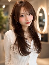 ロンド アンブル 四条烏丸(Lond ambre)&nbsp;【Lond ambre】レイヤー/ハッシュカット/前髪/顔周り/髪質改善