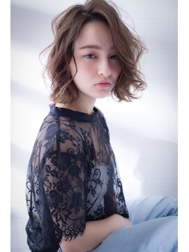 ヘアーメイク ブランニュー 東生駒店(hair make Brand new) 【透明感グレージュカラー】シアーグレージュ＋ゆるふわカール