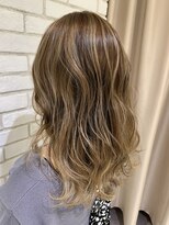 アッシュ 戸田公園店(Ash)&nbsp;バレイヤージュ×ミルクティーベージュ