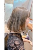 20代30代ワンカールボブ×透け感カラー小顔ミディ