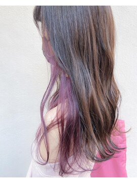 フロート 小阪店(float) インナーカラー_マロンベージュ Aラインボブ かきあげ