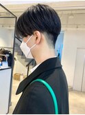 センターパート  メンズヘア