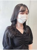 【田中杏実】艶髪ダークグレージュ/暗髪カラー<青山>