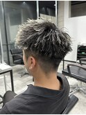 ツイスト強めツイストスパイラルパーマアップバングショート