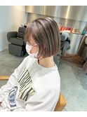 ルーツグラデーション×切りっぱなしボブ