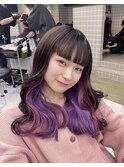 【RUKI指名限定】インナーカラー パープル×ピンク