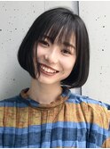 ショートボブ/ウェットヘア/デザインカラー/銀座/30代/40代