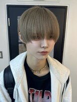 イエナ 渋谷(IENA)&nbsp;ミルクティーオリーブベージュ ダブルカラー ウルフカット