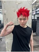 骨格矯正カット×落ちる赤