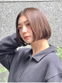 前髪なし大人ミニボブ青山表参道内巻きボブ