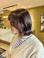 ハニー(HONEY by Chord) 顔まわりカット×ボルドーカラー