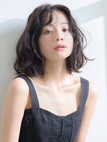 ラフィスヘアートゥルー 葛西店(La fith hair true)&nbsp;【La fith】暗髪カラー×センターパート×ぱつっとボブ