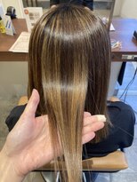 エイクス ヘア デザイン×美髪クリニック 千葉(AQs hair design)&nbsp;くびれヘア/アプリコットオレンジ/夏/髪質改善[千葉駅]