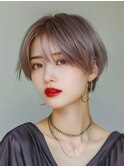 豊洲/髪質改善/ハイトーンカラー×大人マッシュ小顔金髪ボブc