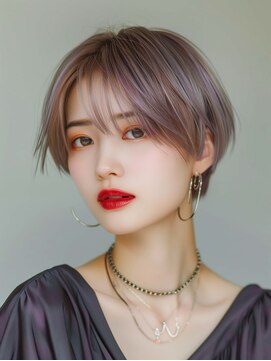 リアナ 豊洲(Reana.) 豊洲/髪質改善/ハイトーンカラー×大人マッシュ小顔金髪ボブc