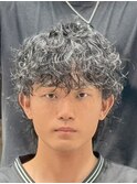 MEN’S HAIR/サーフカール/刈り上げセンターパート/津田沼