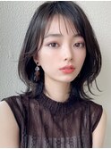 大人かわいいエアリーミディの小顔くびれ韓国ヘアー20代30代