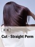 ストレート｜カット+ストレートパーマ(20%OFF)￥16,500～→
