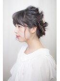 アップヘアアレンジ/艶髪/片平
