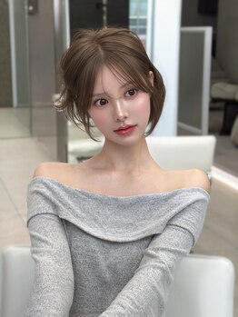 キティー サカエ(kiti SAKAE)の写真/【栄駅3分】前髪から繋がる“韓国風”前髪レイヤーが好評☆結んでも可愛い顔周りデザインで毎日を盛れる♪