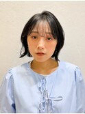 結べる長さのボブ/シースルーバング/顔周りカット/前髪/韓国