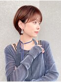 ハンサムショート/丸みショートボブ/20代30代40代50代/顔周り