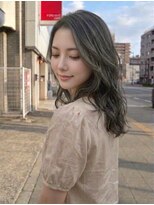 アッシュ 川崎店(Ash)&nbsp;バレイヤージュ　グレージュ　ブリーチあり