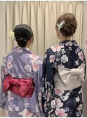 ゆるふわアップ♪着物ヘア./浴衣ヘア/花火大会ヘア/推し活ヘア