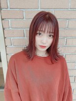 サロンドミルク 原宿(salon de MiLK)&nbsp;【salon de MiLK 原宿】外ハネ×ピンクオレンジ