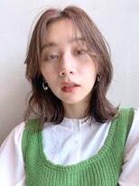 アイティー バイ アルバム 浦和店(IT by ALBUM)&nbsp;カジュアルウェーブ_カーキグレージュマッシュショート_8733