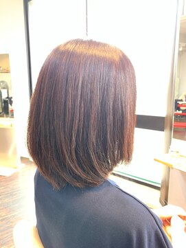 アトリエアルシュ(atelier ARCHE) 縮毛矯正の失敗から縮毛矯正で自然な丸いシルエットのボブに