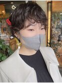 【morio原宿】ショートマッシュパーマゆるふわパーマニュアンス