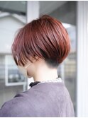 【SHARON原宿】オレンジ×刈り上げショート