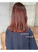 オレンジブラウン/ブリーチカラー/20代/30代/40代