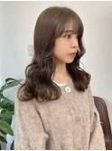 ブリーチなしブラウンアッシュ こだわりの顔まわり