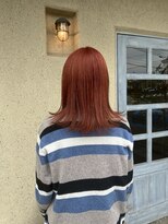 ワンネスヘアーサロン(oneness hair salon)&nbsp;鮮やかな朱色カラー