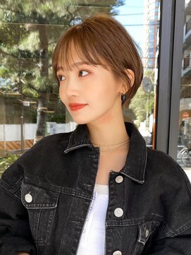 ギークス(GEEKS) 【GEEKS渋谷】耳かけショートボブ/シースルーバング/小顔/春ヘア