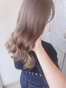 アース コアフュールボーテ 松本庄内店(EARTH coiffure beaute) ミルクティーベージュ_ケアブリーチ_ハイトーン_くすみカラー