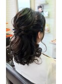 ハーフアップ