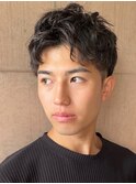 ビジネス 爽やか ニュアンスパーマ　ナチュラル 好感度ヘア