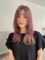 ルイス 喜連瓜破(Luis)&nbsp;ピンクブラウンカラー×レイヤーウルフカット