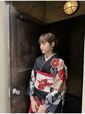 成人式ヘアセット着付け