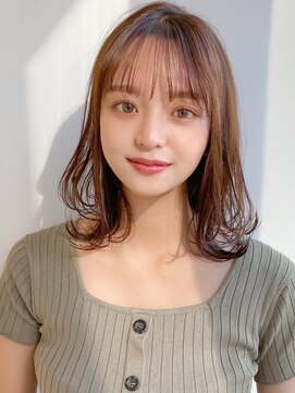 エトラ 渋谷店(etora) 前髪 ネビージュ ボブルフ 黒髪 ワンレン 小顔 "