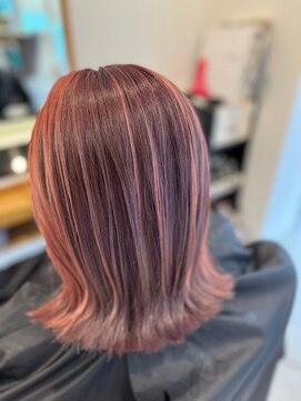 ビレア 尾張旭店(BELEA) ブリーチあり/ハイライト/ピンクベージュ