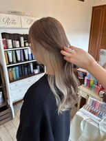 セットアップ 岡山北長瀬店(SET-UP)&nbsp;ミルクティーベージュ/インナーカラー/ブリーチカラー