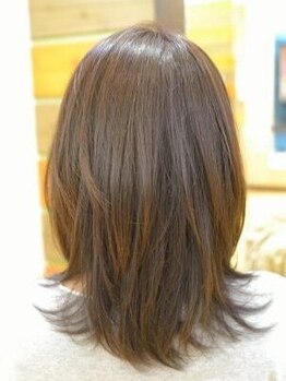 ヘアーバランス(hair BALANCE)の写真/癖を抑えながらの白髪染めが叶う！美カラーなのは勿論、手触り・ツヤ感が抜群の髪へ。【新丸子駅1分♪】