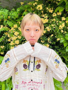 ヘアー アイス カンナ(HAIR ICI Canna) 10代20代オン眉ショートボブ外ハネスタイル【ノグチ】