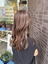 チャプター 千葉ニュータウン中央店(chapter) 白髪ぼかしレイヤーカット中明度ブラウンベージュハイライト